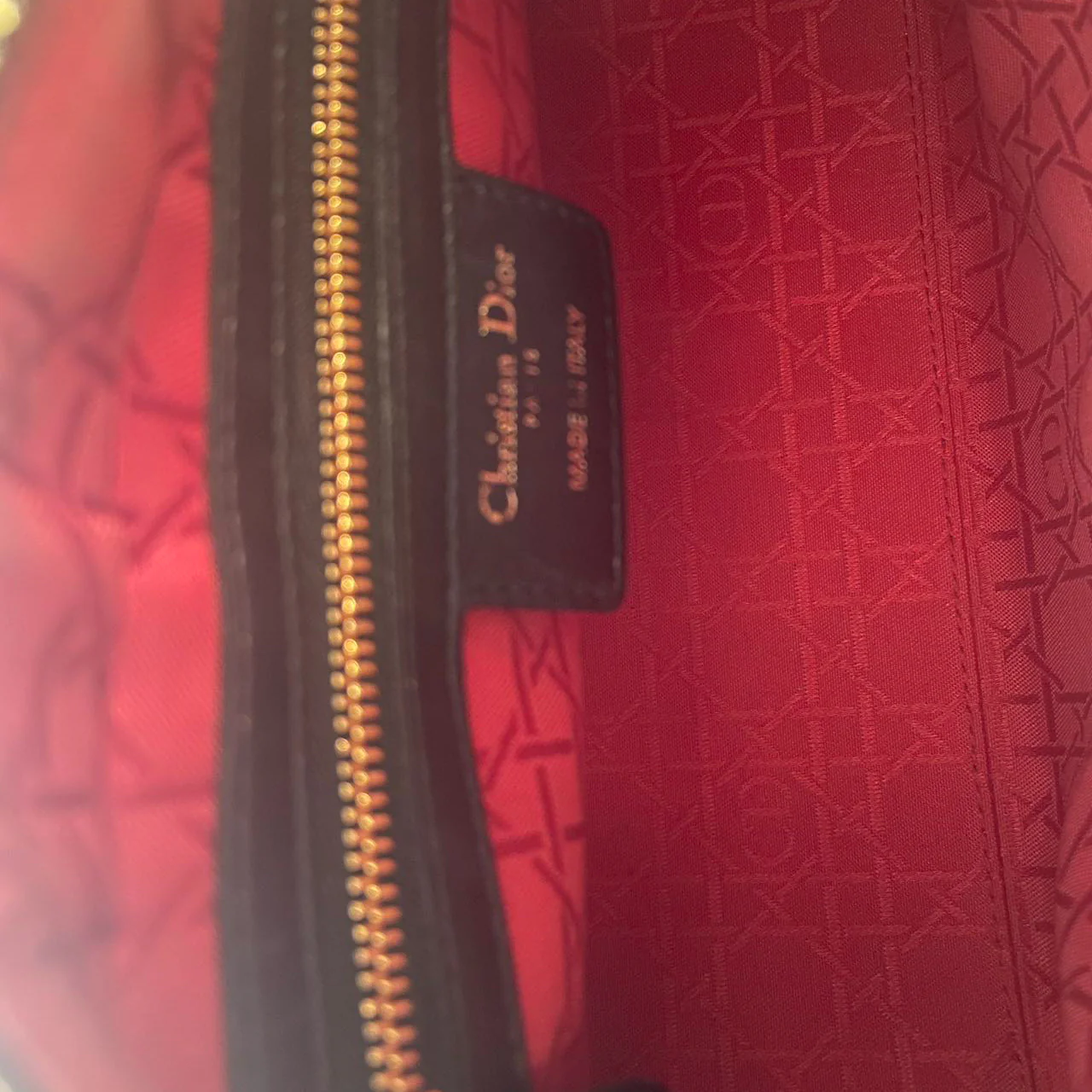 used-Christian Dior Black Medium Lady Dior Bag in Cannage Lambskin Leather with Gold Hardware-MILOURA