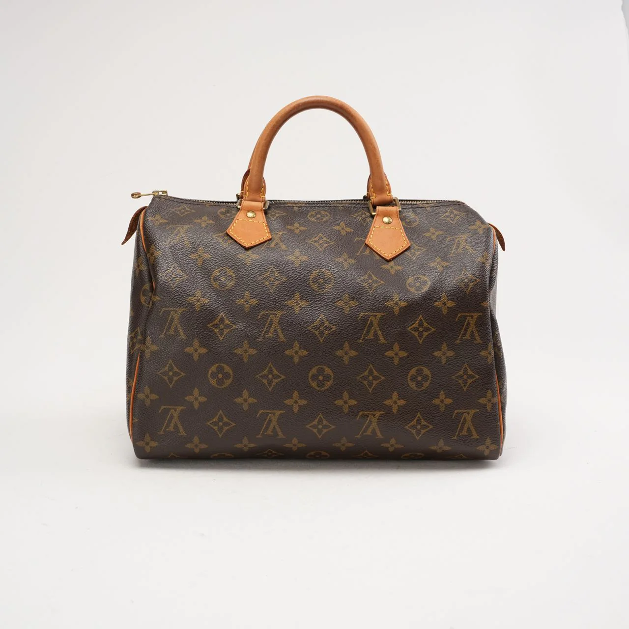 Louis Vuitton Vintage Damier Ebene Speedy 30 Brown 2002
