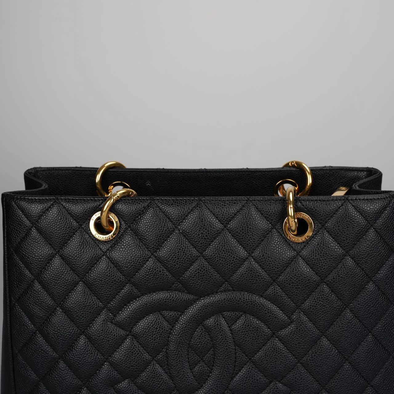 used-Chanel Grand Shopping Tote Black GST Bag in Caviar Leather with Gold Hardware from 2012-MILOURA