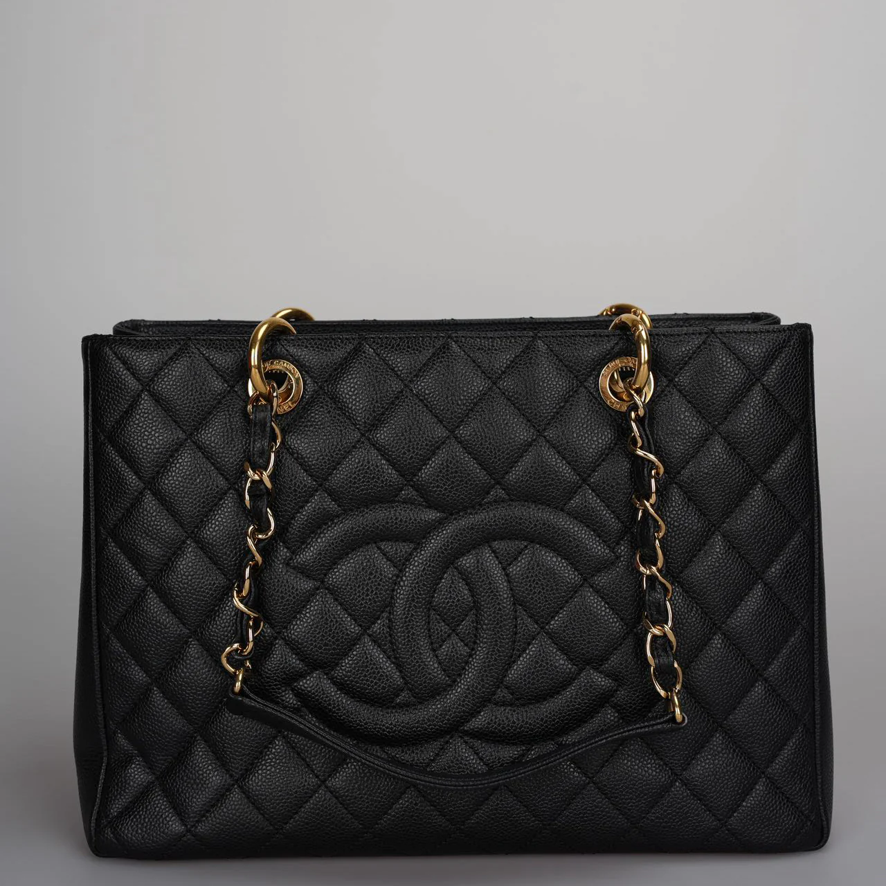 used-Chanel Grand Shopping Tote Black GST Bag in Caviar Leather with Gold Hardware from 2012-MILOURA