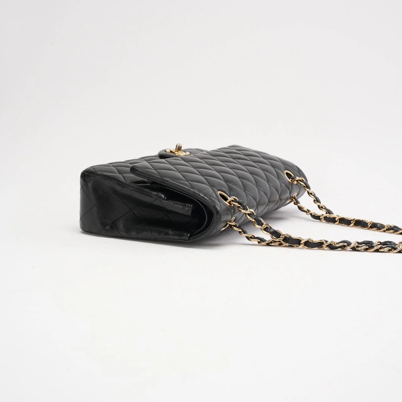 Chanel Classic Medium Double Flap Bag  Black Lambskin 2012