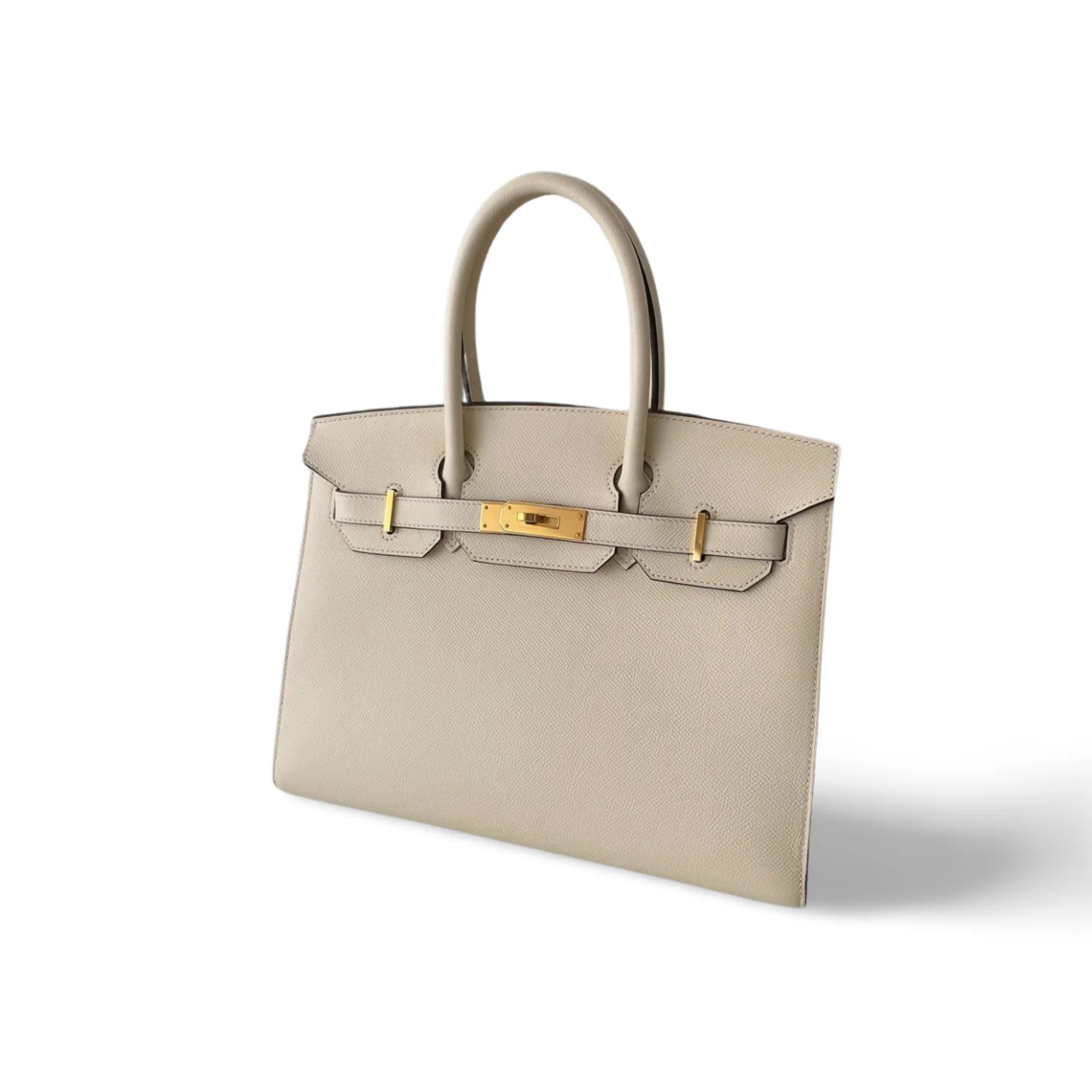 used-Hermes Birkin Bag 30cm Sellier in Nata Epsom Leather gold Hardware-MILOURA