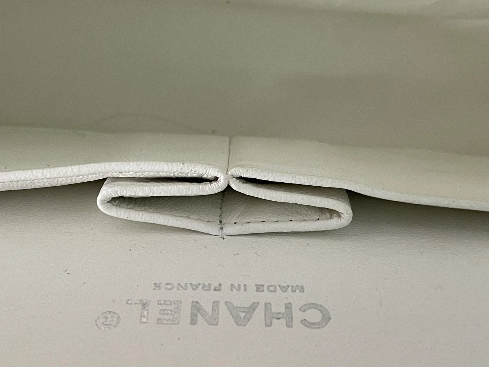 Chanel White Classic Flap Bag in medium Caviar Leather with Silver Hardware