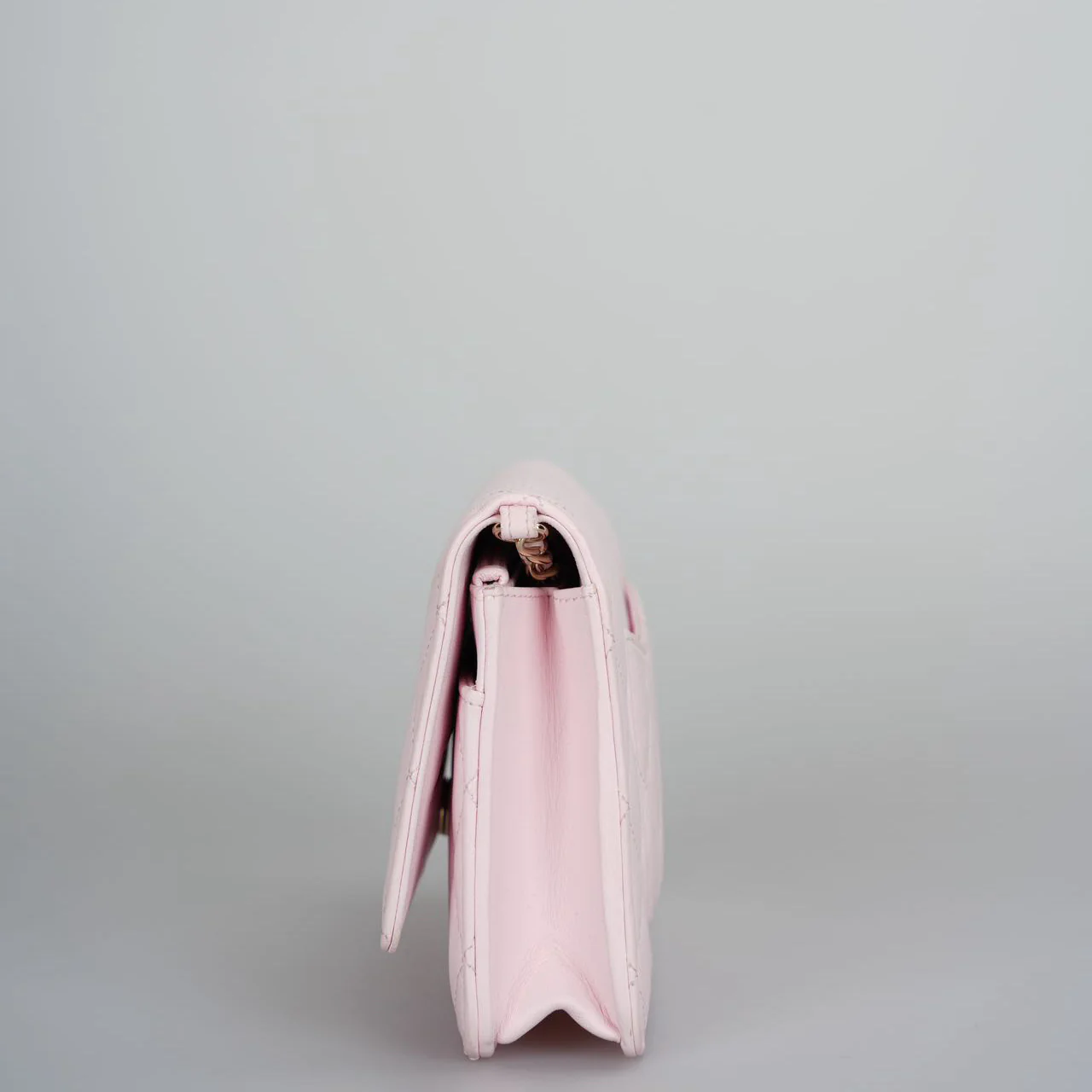 used-Chanel baby Pink Quilted Lambskin Pearl Wallet On Chain Bag-MILOURA