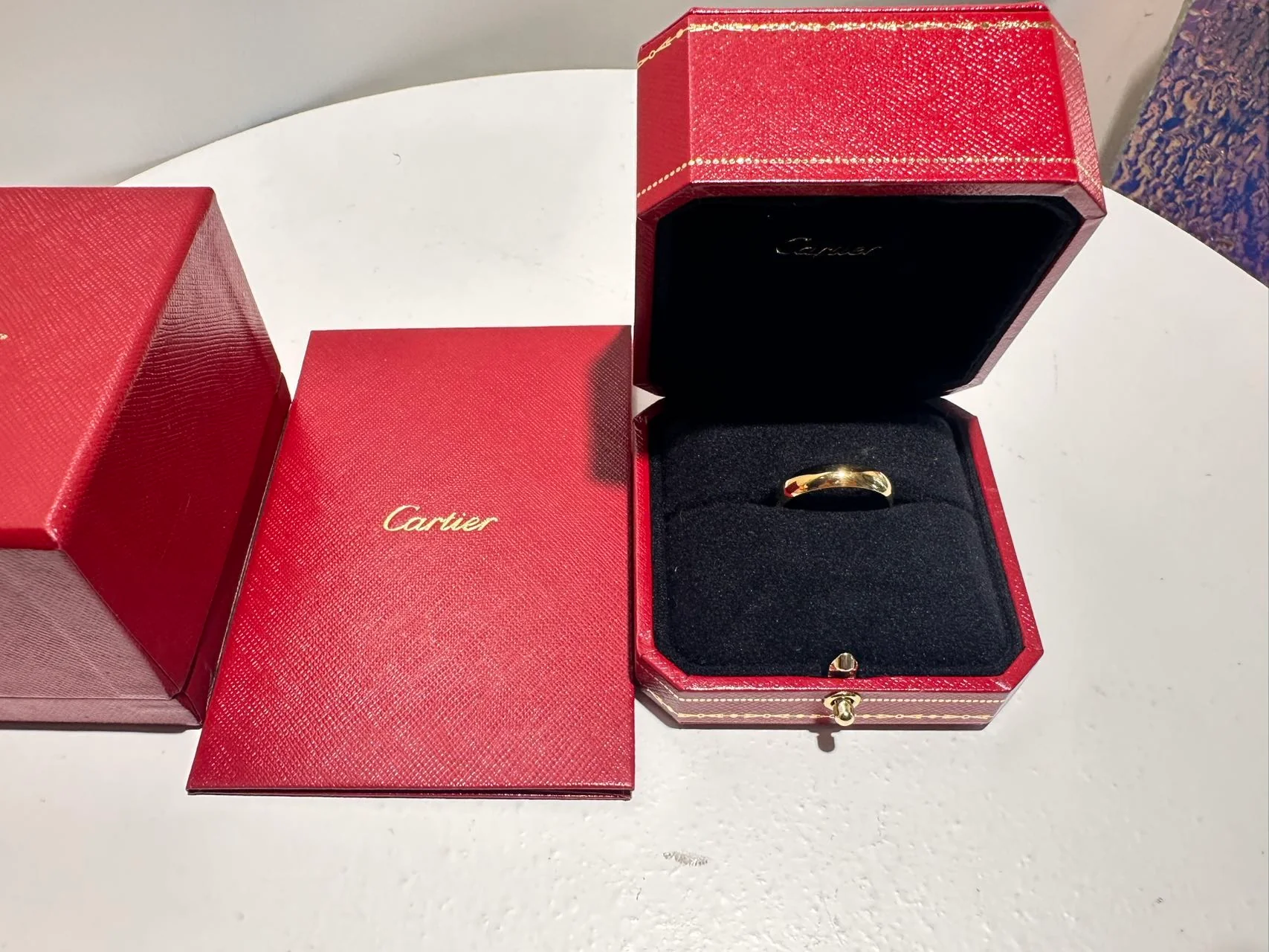 used-CARTIER ring 1895 width 5 mm K18 yellow gold-MILOURA
