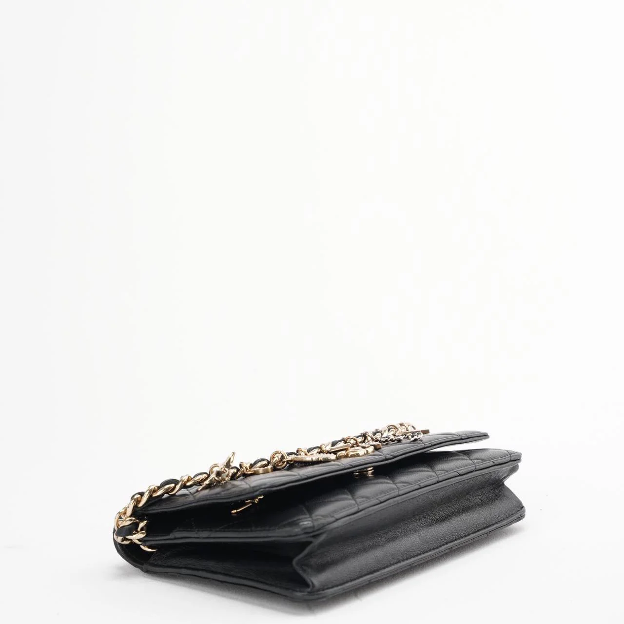 Chanel Black Wallet on Chain (WOC) Coco Charm Lambskin 2021