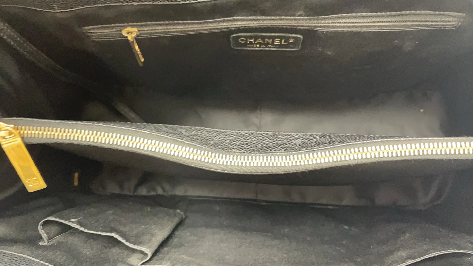 Chanel Grand Shopping Tote Black GST Caviar 2014