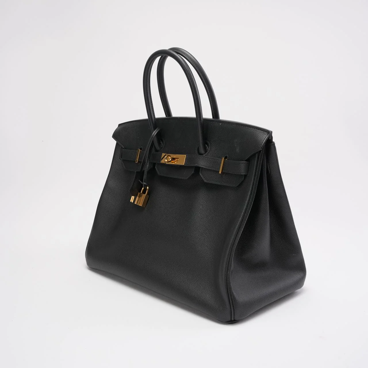 Hermes Black Birkin 35 Epsom Leather With Gold Hardware 2016
