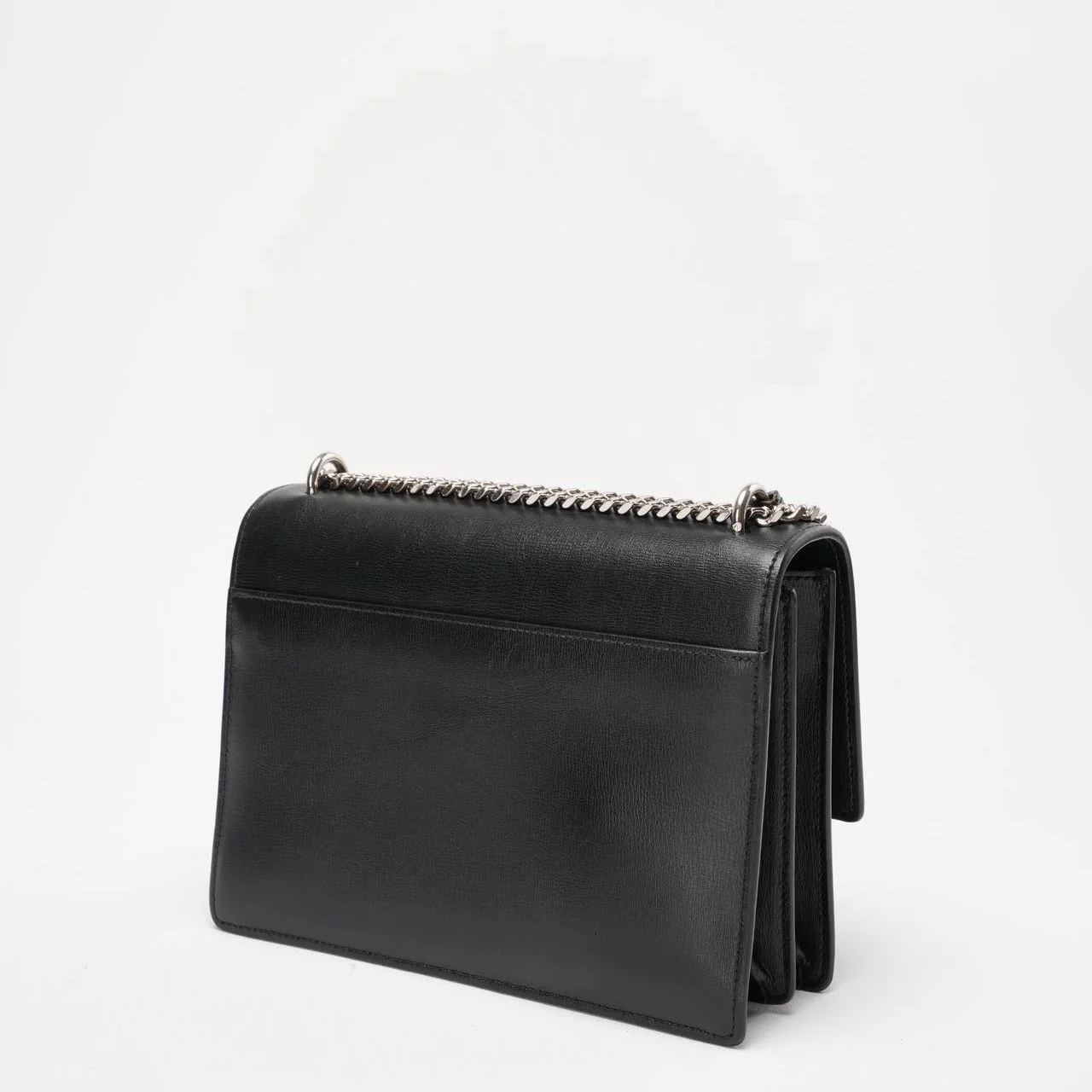 Saint Laurent Black Calfskin Medium Monogram Sunset
