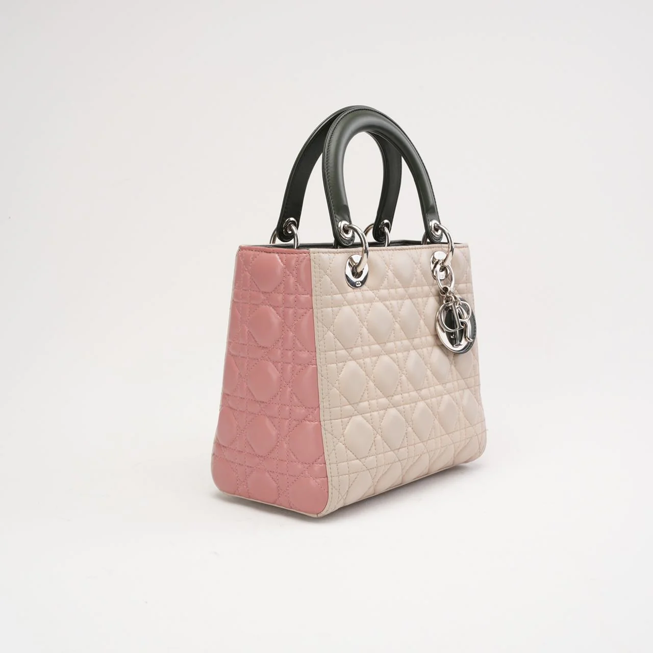 Lady Dior mittelgroße Tasche Lammleder Tricolor 2014