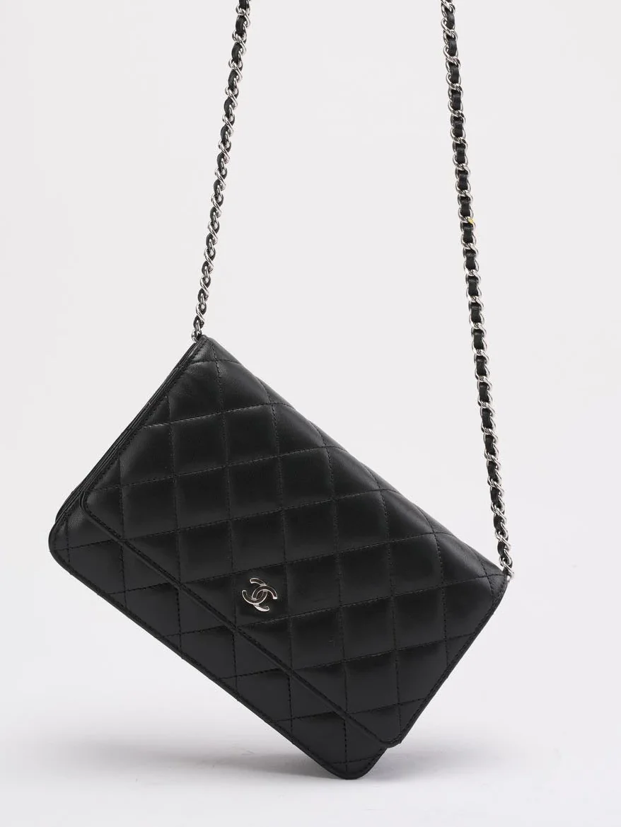 Chanel Black Classic Wallet on Chain (WOC) 2018