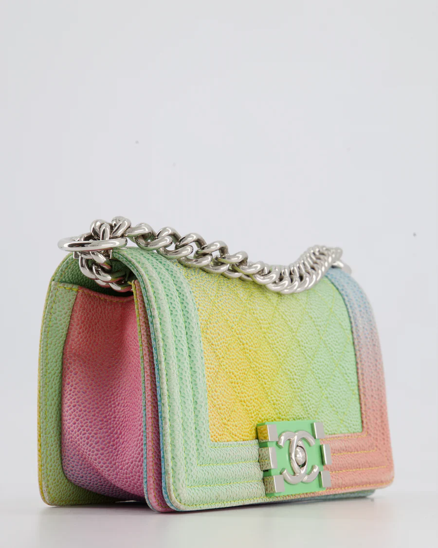 used-Chanel Caviar Quilted Small Cuba Rainbow Leboy Bag in Multicolour-MILOURA