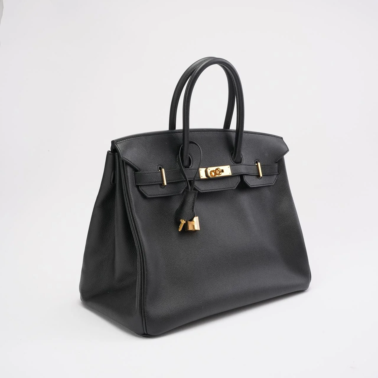 Hermes Black Birkin 35 Epsom Leather With Gold Hardware 2016