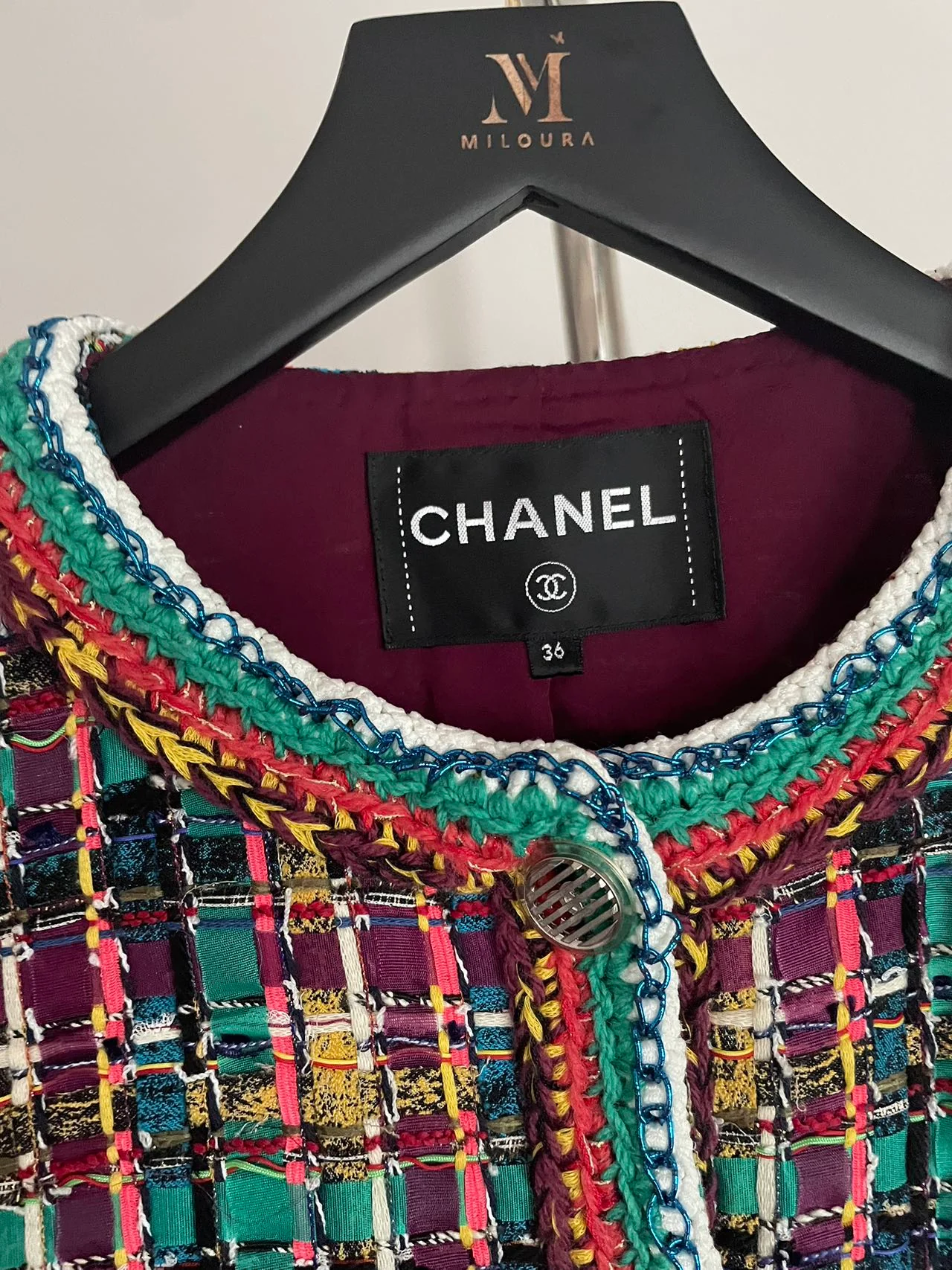 used-Chanel 2017 Tweed Pattern Evening Jacket-MILOURA