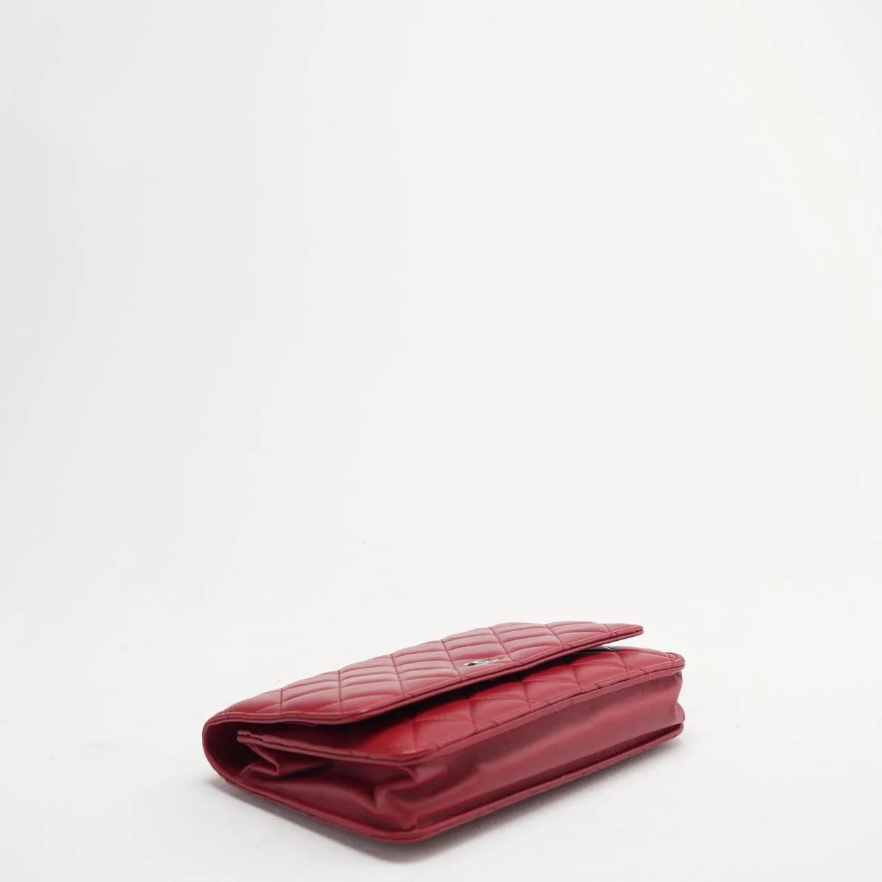 Chanel Red Wallet on Chain (WOC) Lambskin 2014