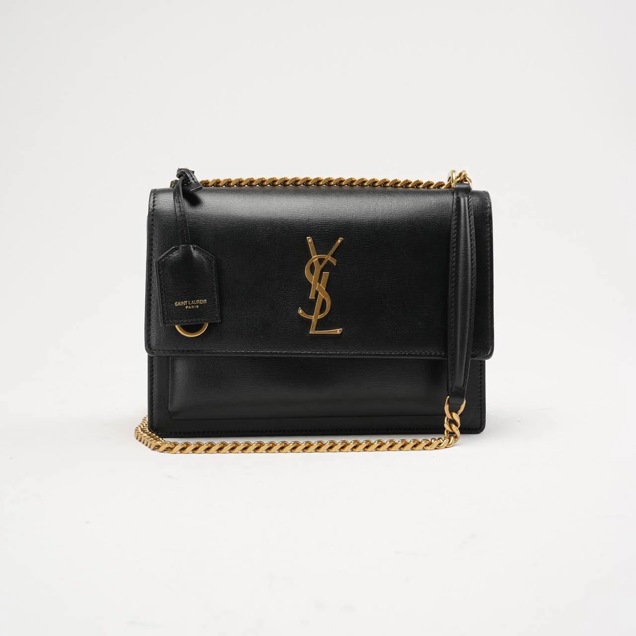 Saint Laurent Medium Monogram Sunset Calfskin Black 2018