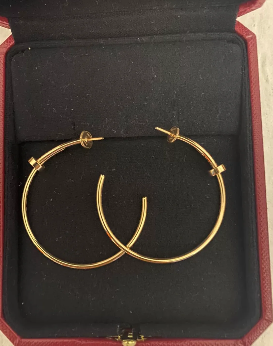 used-Cartier Juste un Clou earrings 18k Rose Gold hoop-MILOURA