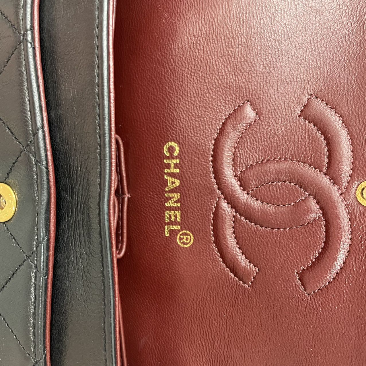 Chanel Vintage Timeless Small Double Flap Lamb Black 1991