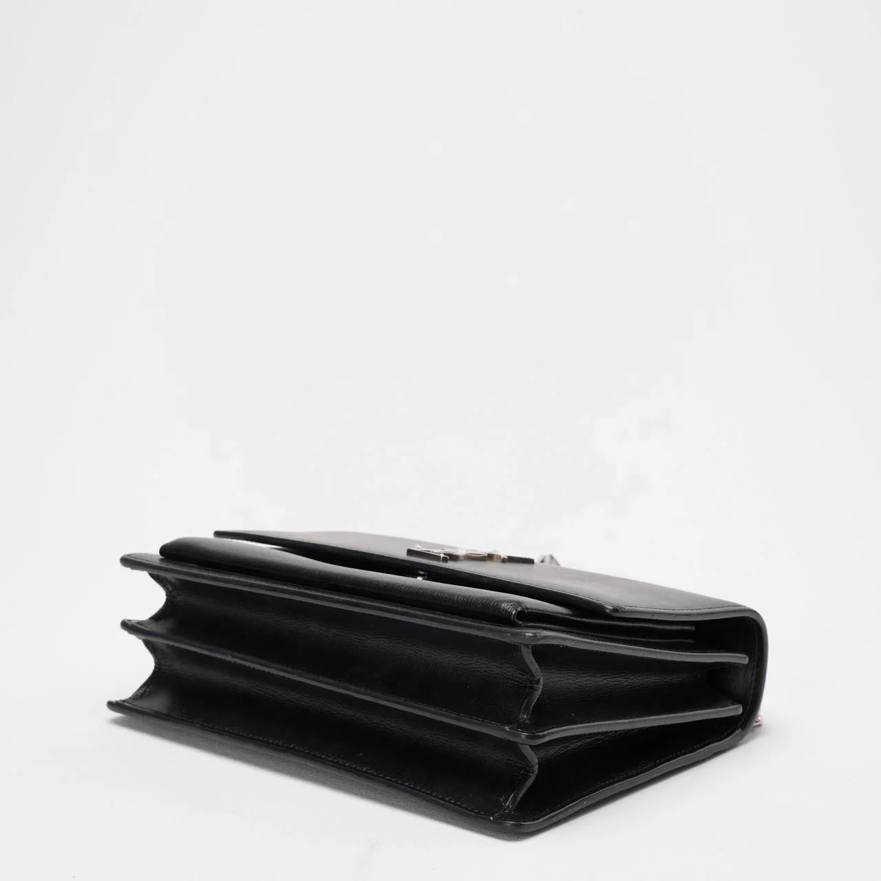 Saint Laurent Black Calfskin Medium Monogram Sunset