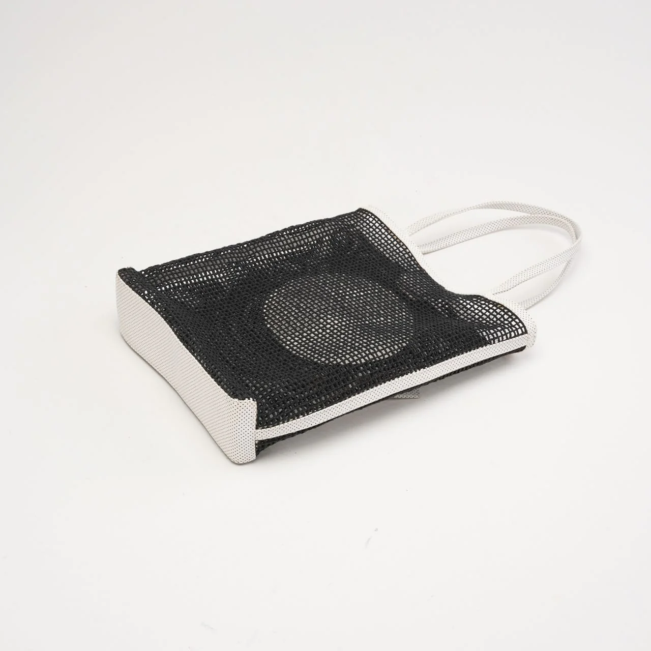 Chanel Vintage Tennis Shopper Tote Bag Black / White 2004