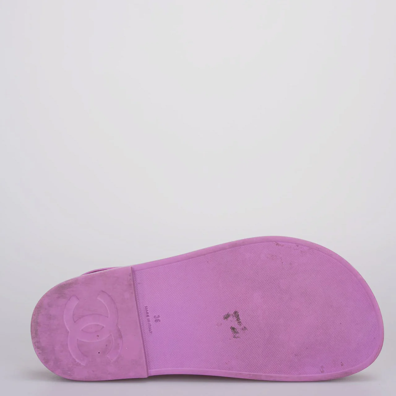 used-Chanel purple cc rubber Dad Sandals 36-MILOURA