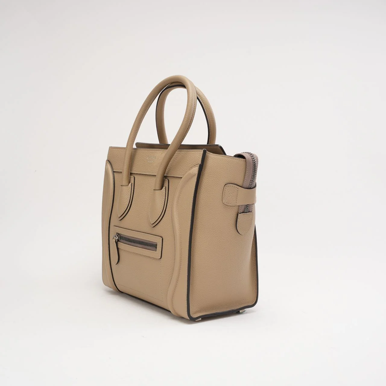 Celine Luggage Micro Tote Grey 2015