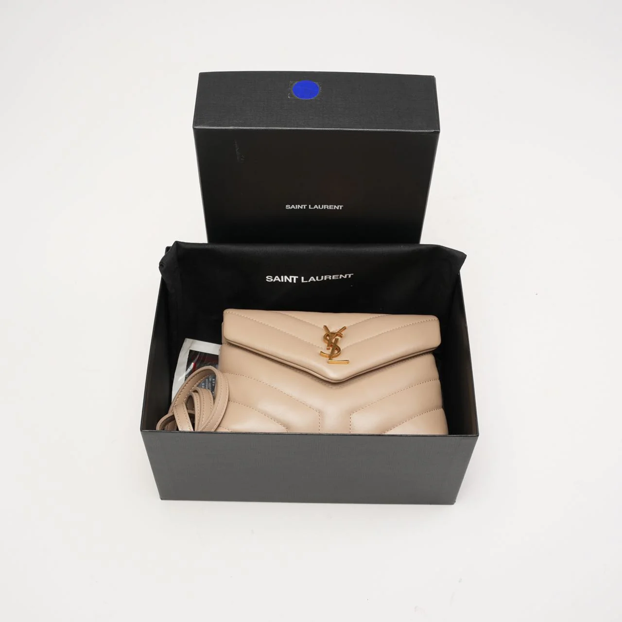 Saint Laurent LouLou Toy Crossbody Leather Dark Beige 2020