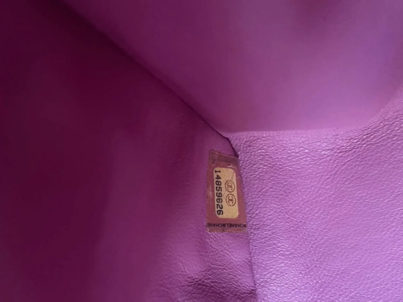 used-Chanel Purple Jumbo Classic Double Flap Bag in Lambskin Leather with Silver Hardware-MILOURA