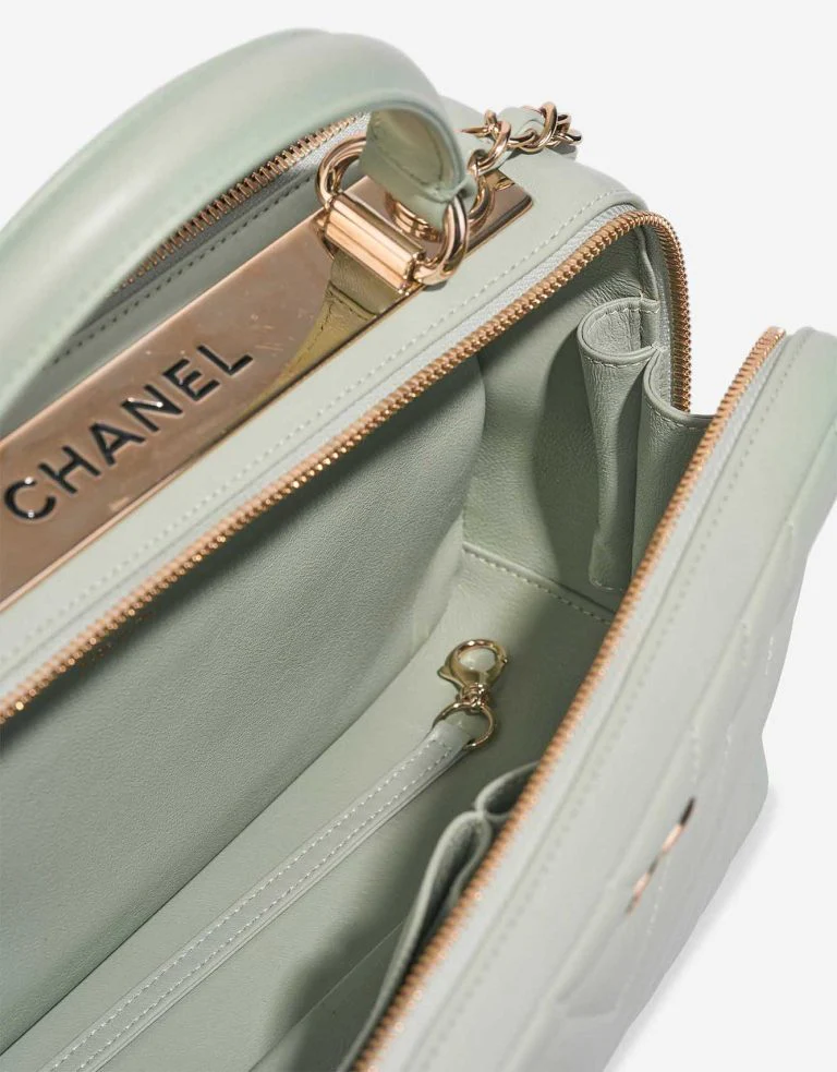 Chanel Trendy CC Bowling Medium Lamb Mint Green 2018