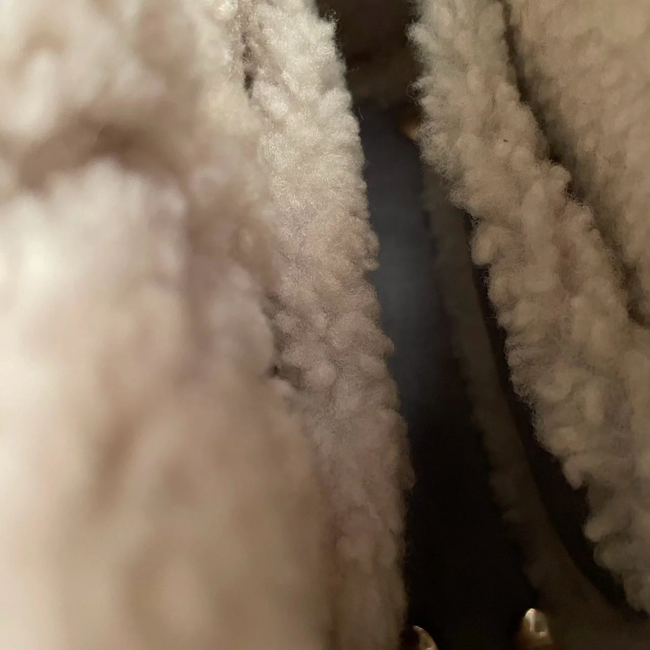 used-Christian Dior Lady Dior Pre-Owned 2020 Mini Suede Shearling Cannage Lady Dior satchel-MILOURA