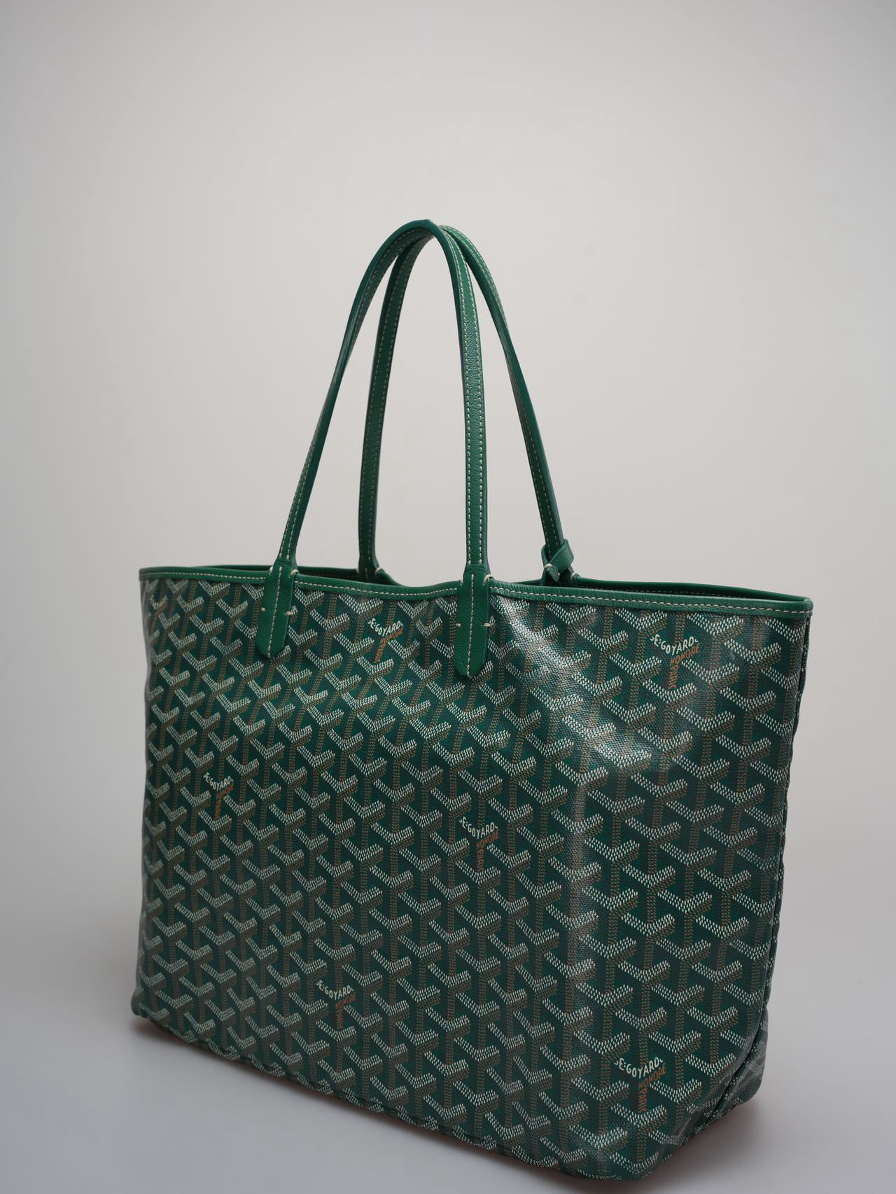 used-Goyard Saint Louis PM Green Shoulder Tote Bag -MILOURA