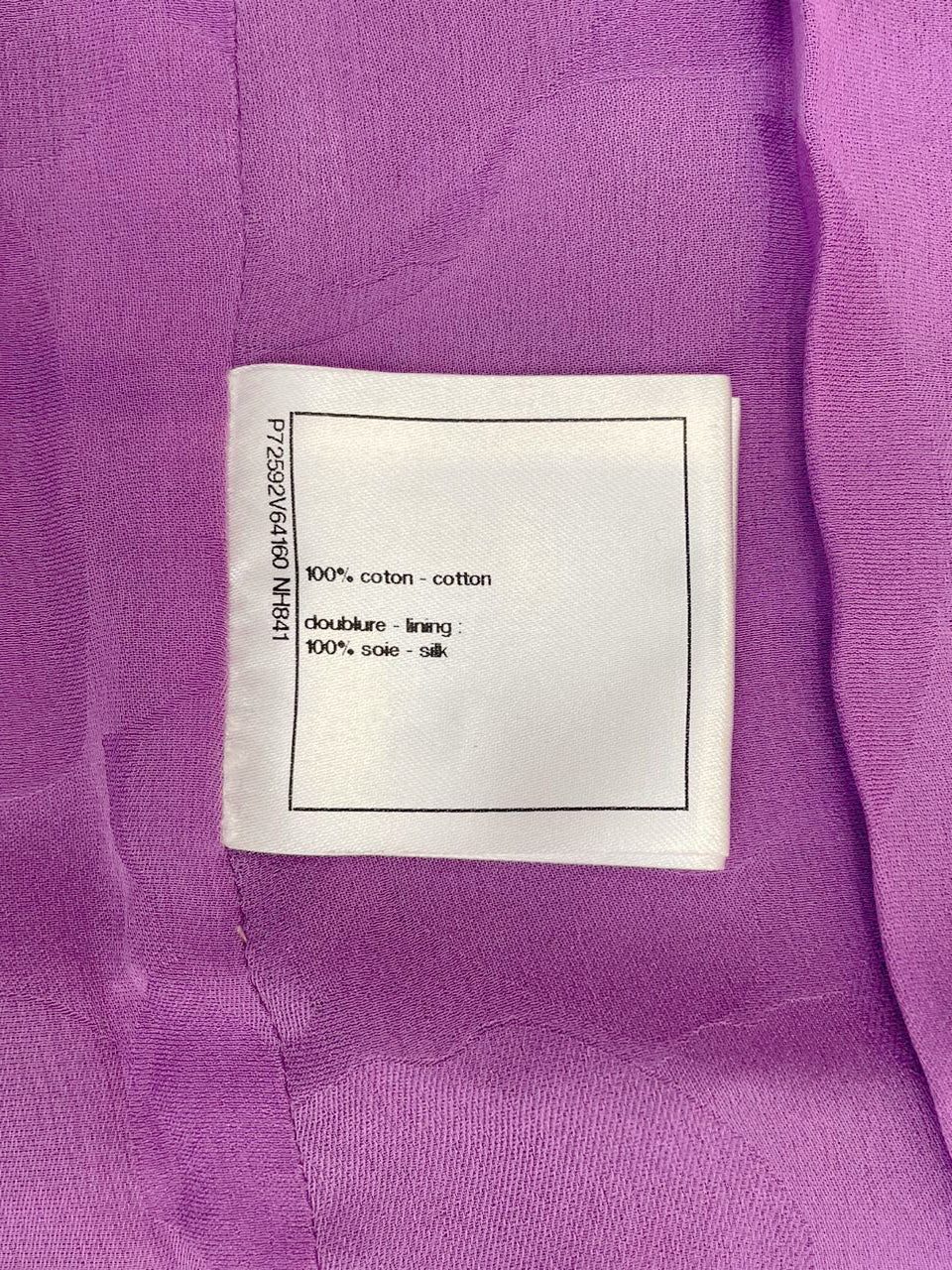 Chanel Cc All OverPrint 22 Runway Mini Dress in Purple Fr 38