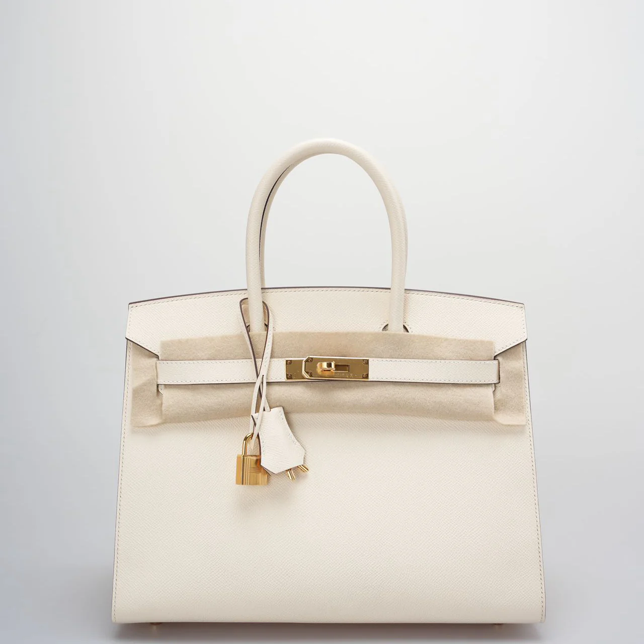 used-Hermes Birkin 30 sellier Bag In Nata Epsom Leather with Gold Hardware-MILOURA
