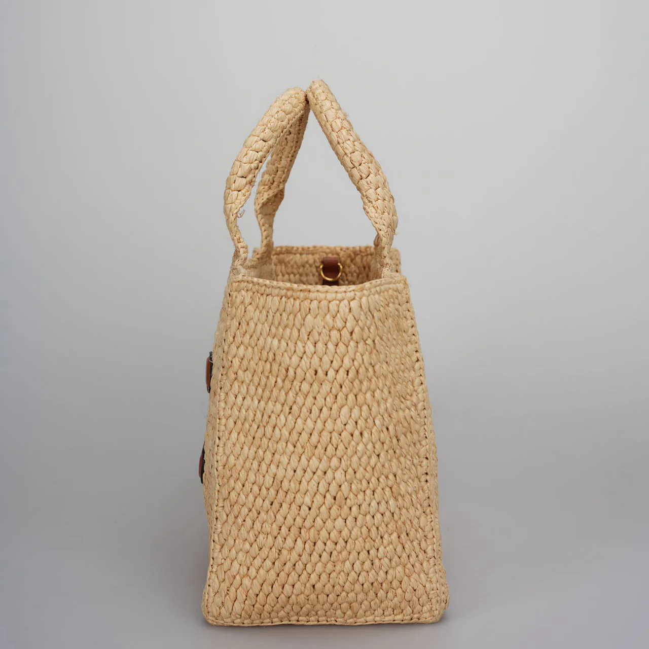 used-Celine Small Cabas Thais in Raffia and Calfskin-MILOURA