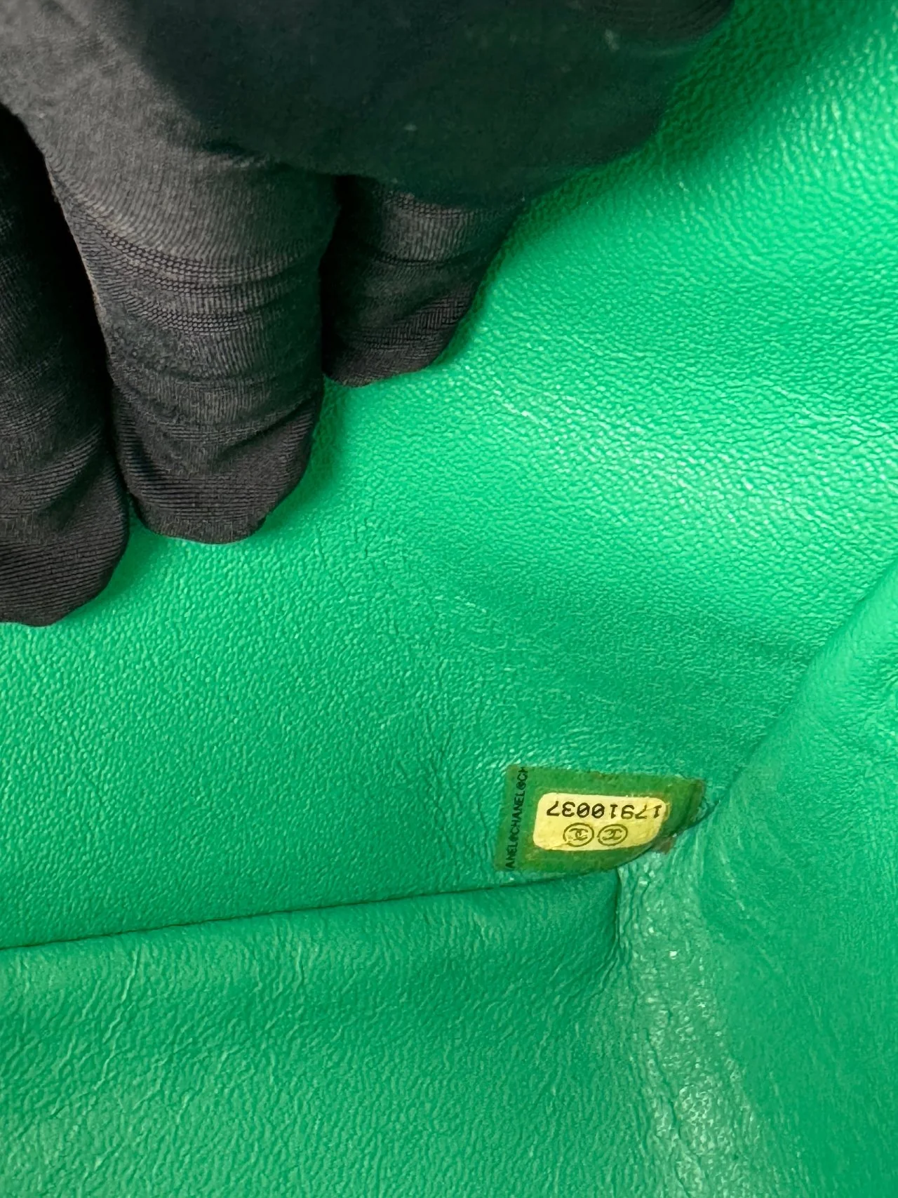 used-Chanel timeless Flap Bag Jumbo Green with Gold Hardware-MILOURA