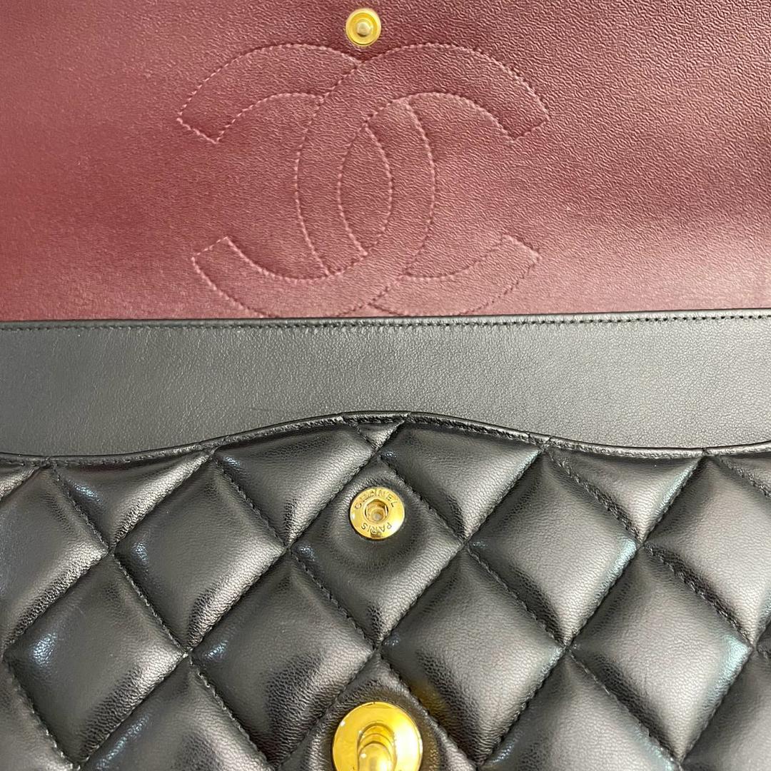 Chanel Timeless Classic Flap Bag Black Jumbo Quilted Leather Gold Hardware