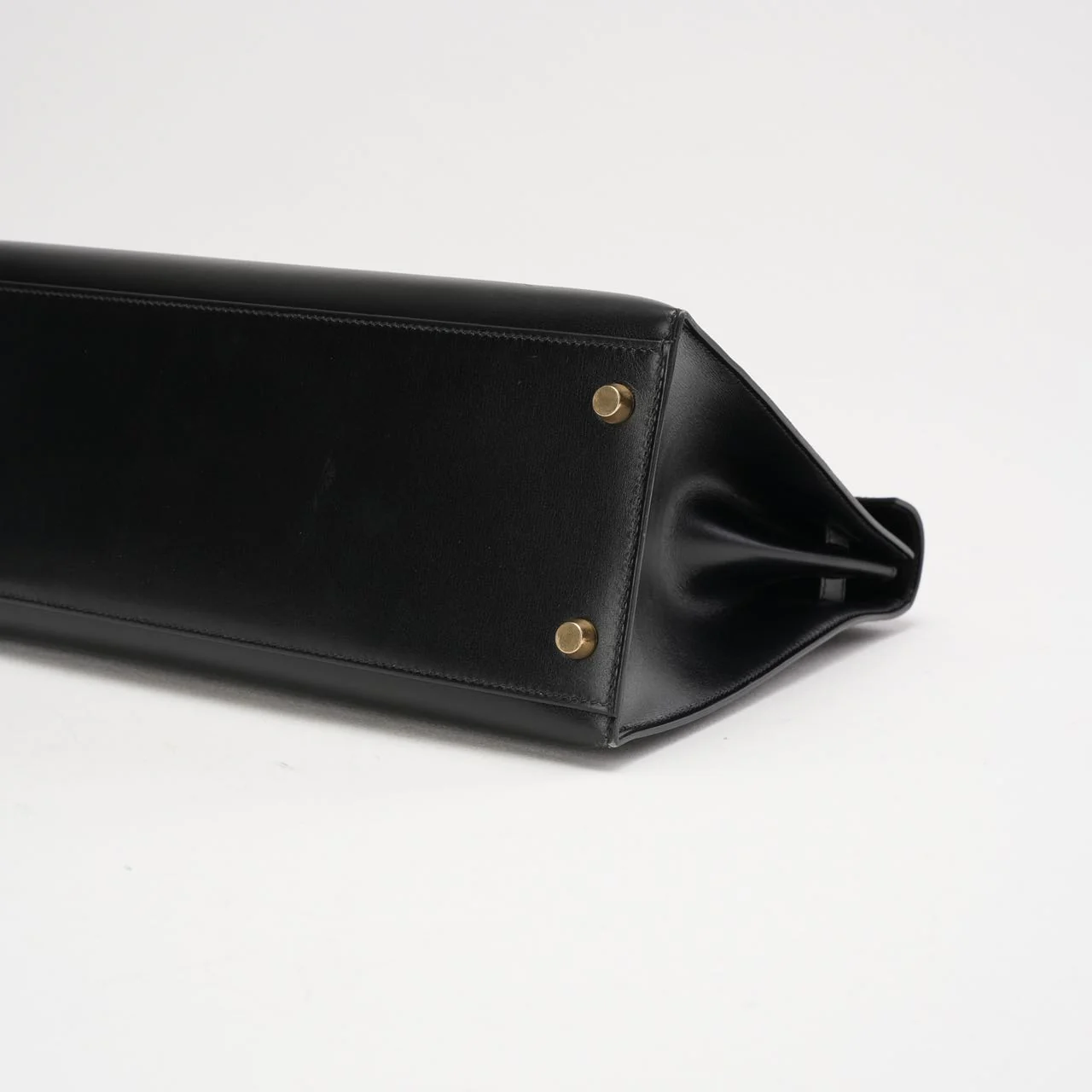 Hermes Black Kelly 32 Sellier in Box Leather 2000