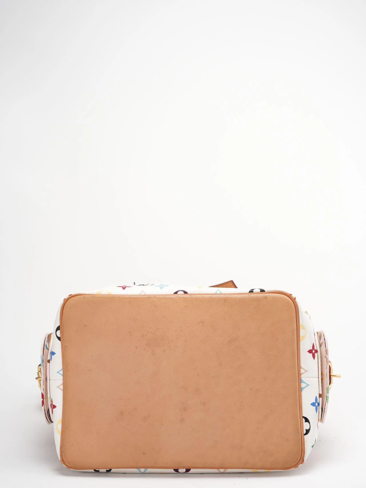 Louis Vuitton White Multicolor Takashi Murakami Bucket Canvas Bag