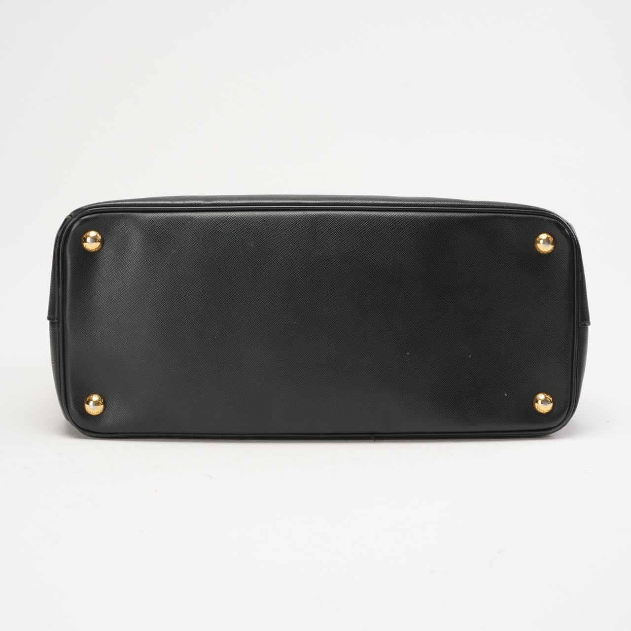 Prada Black Saffiano Medium Galleria Zip Tote Leather