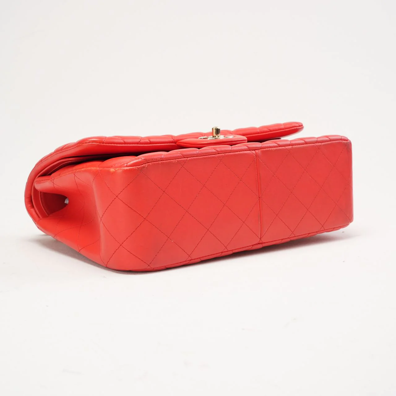 Chanel Classic Jumbo Double Flap Lambskin Red 2017