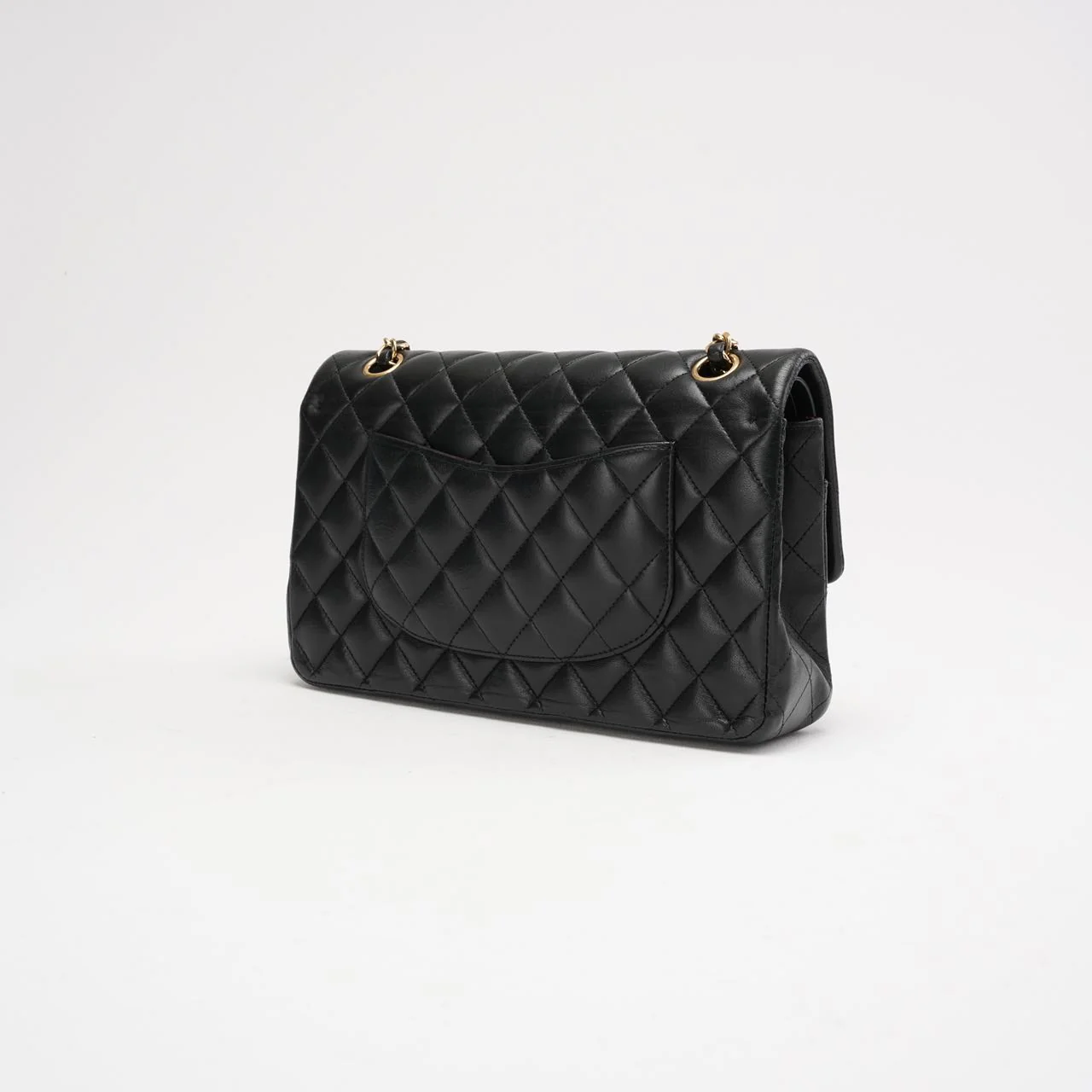 Chanel Classic Medium Double Flap Bag  Black Lambskin 2012
