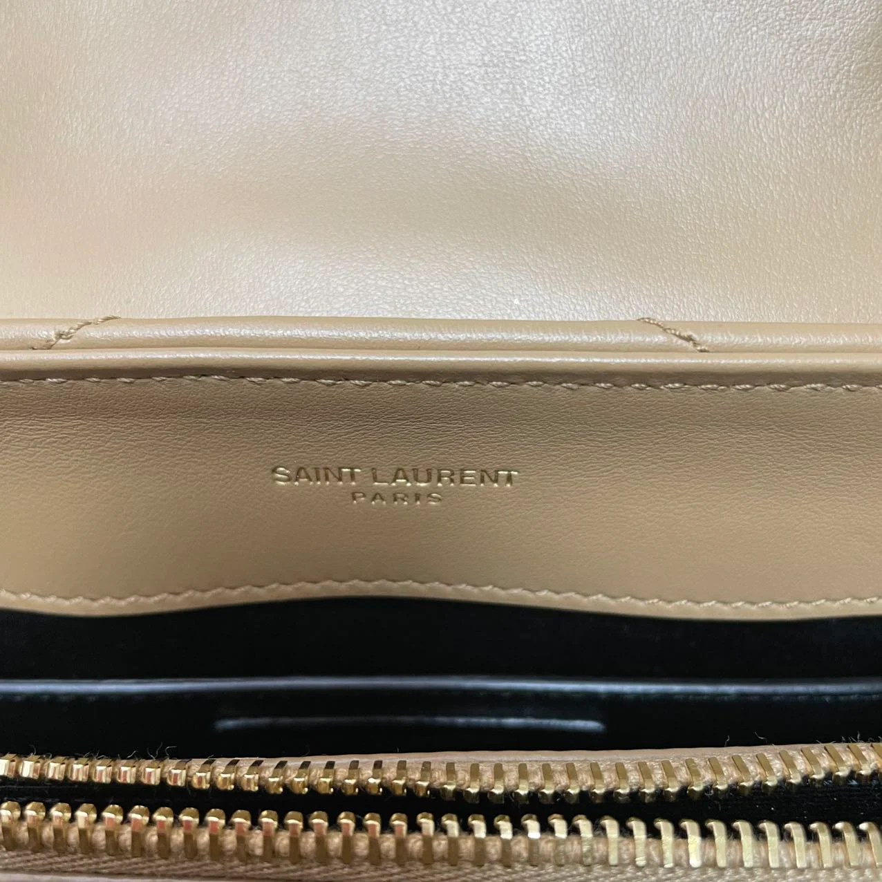 Saint Laurent Small Loulou Chain Satchel Dark Beige 2022
