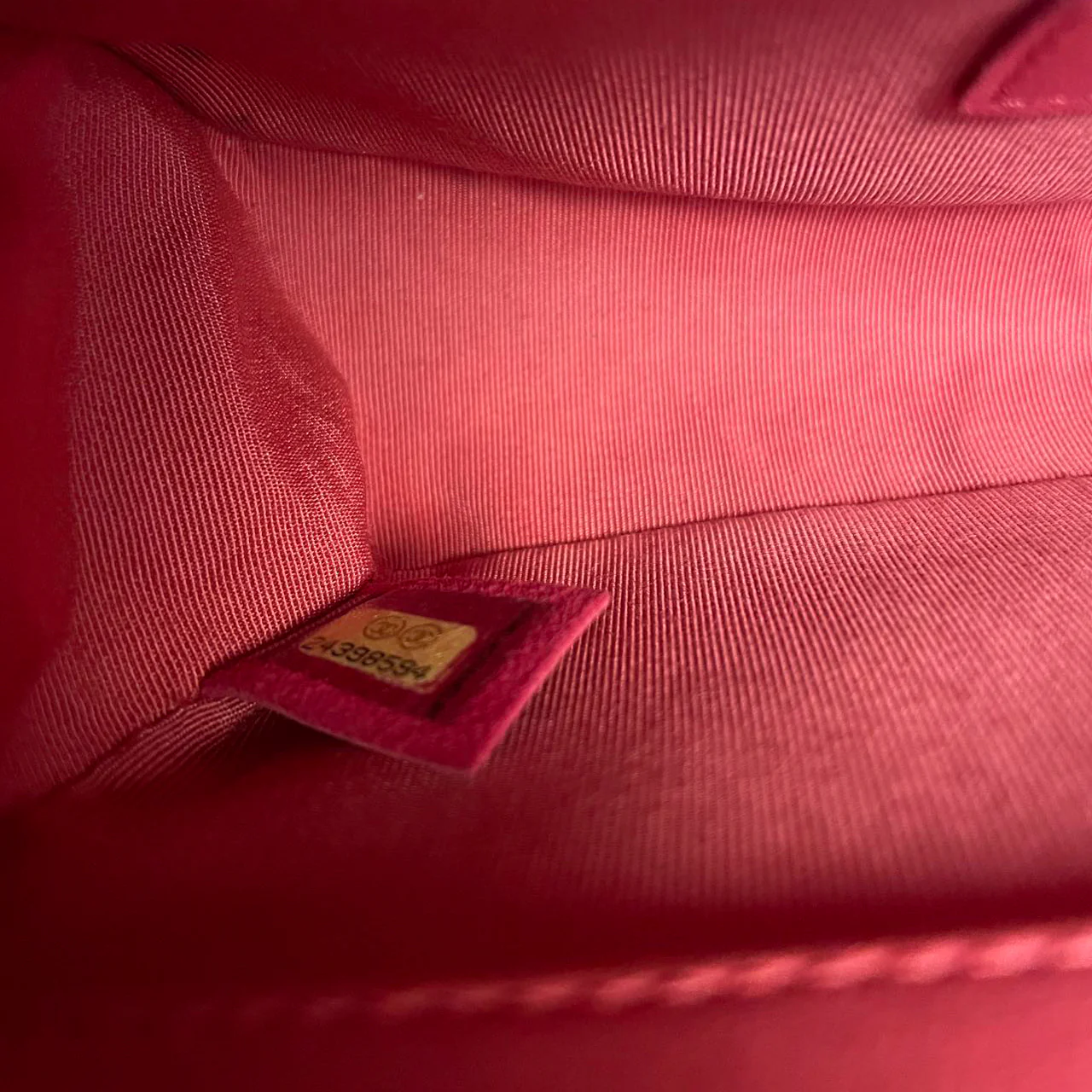 used-Chanel Lambskin Quilted Small Boy Flap Bag in Pink with Gold Hardware-MILOURA