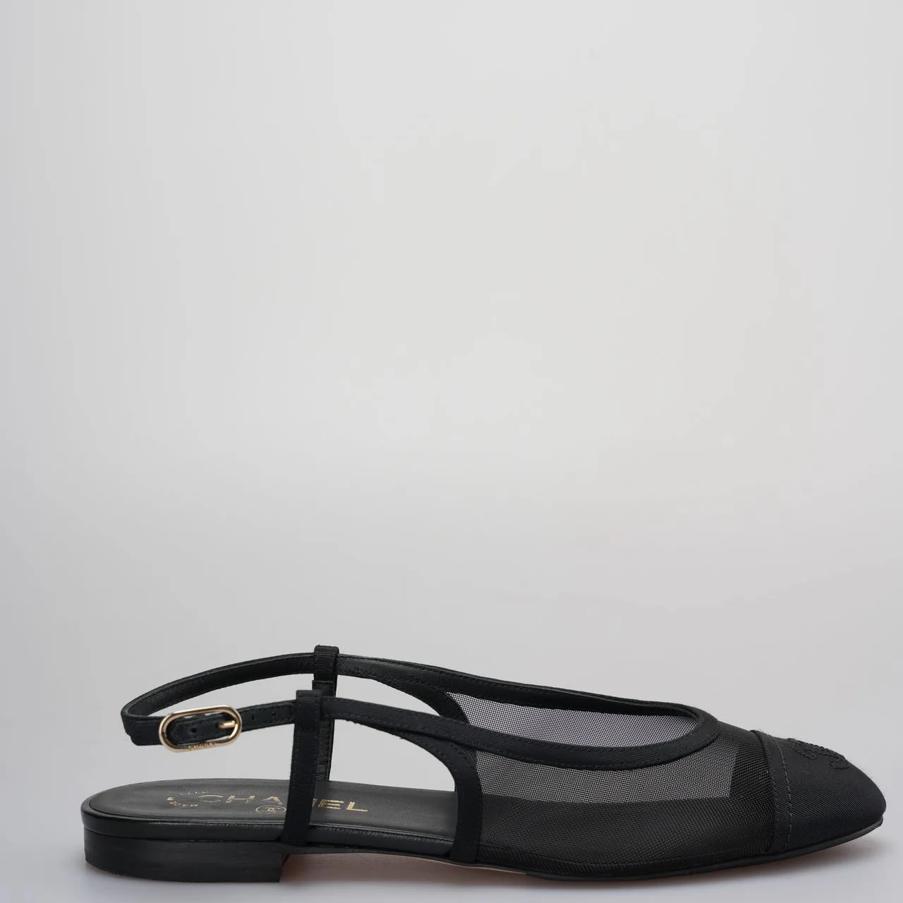 used-Chanel Slingback Sandals size 39 in Black-MILOURA