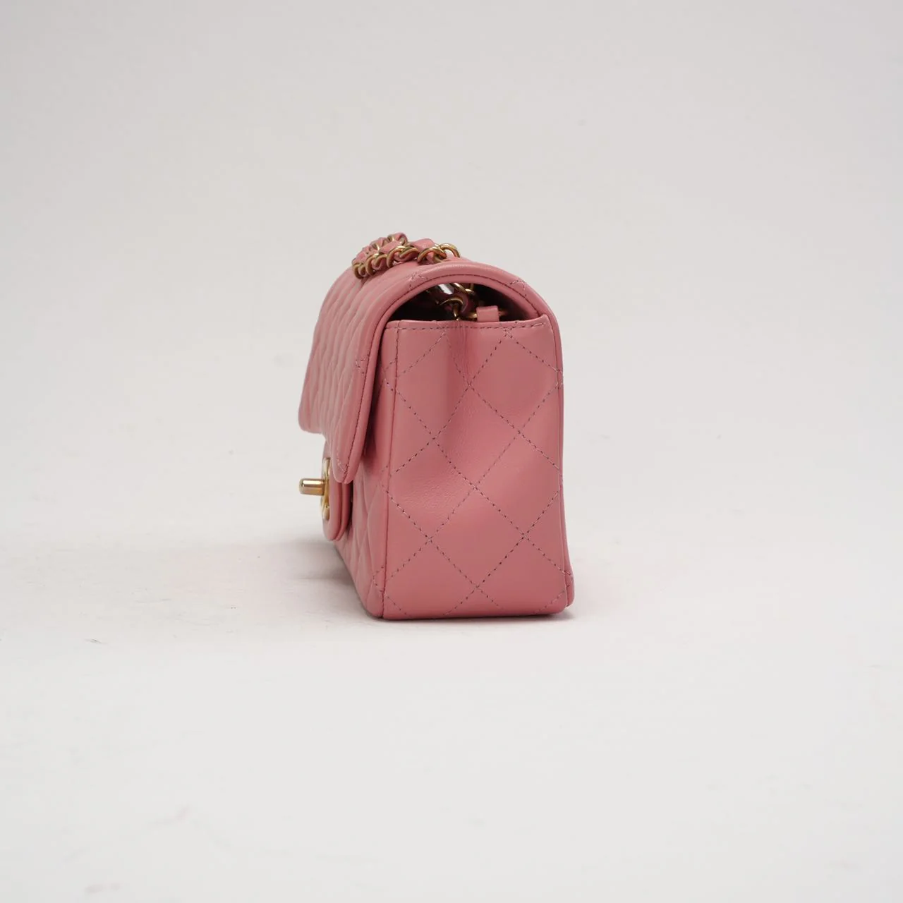 Chanel Pink Mini Rectangular Classic Flap Bag 2019