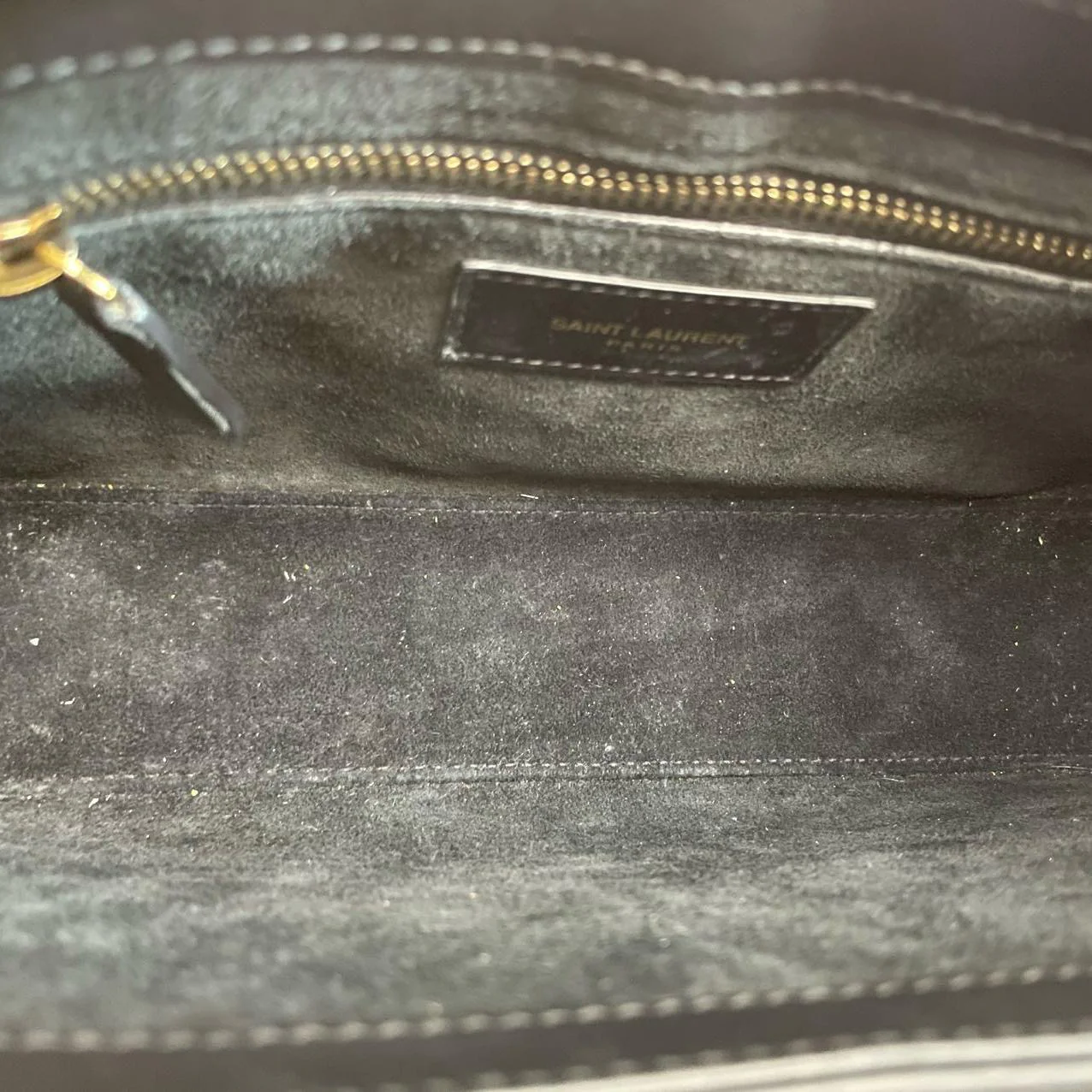 Saint Laurent Le 5 a 7 Black Hobo Bag  with Gold Hardware