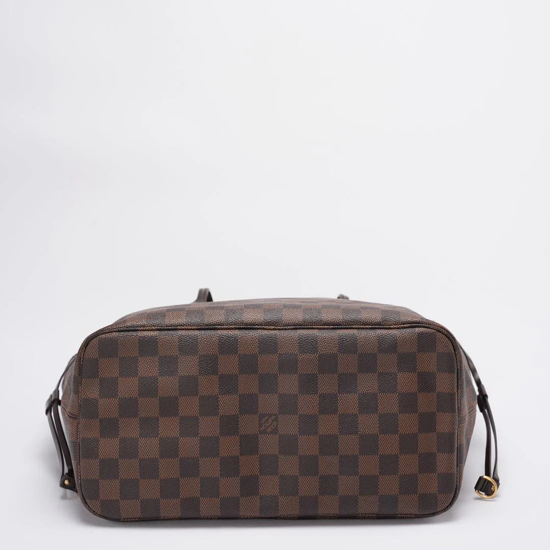 Louis Vuitton Neverfull MM Bag Tote Damier Ebene Canvas Brown