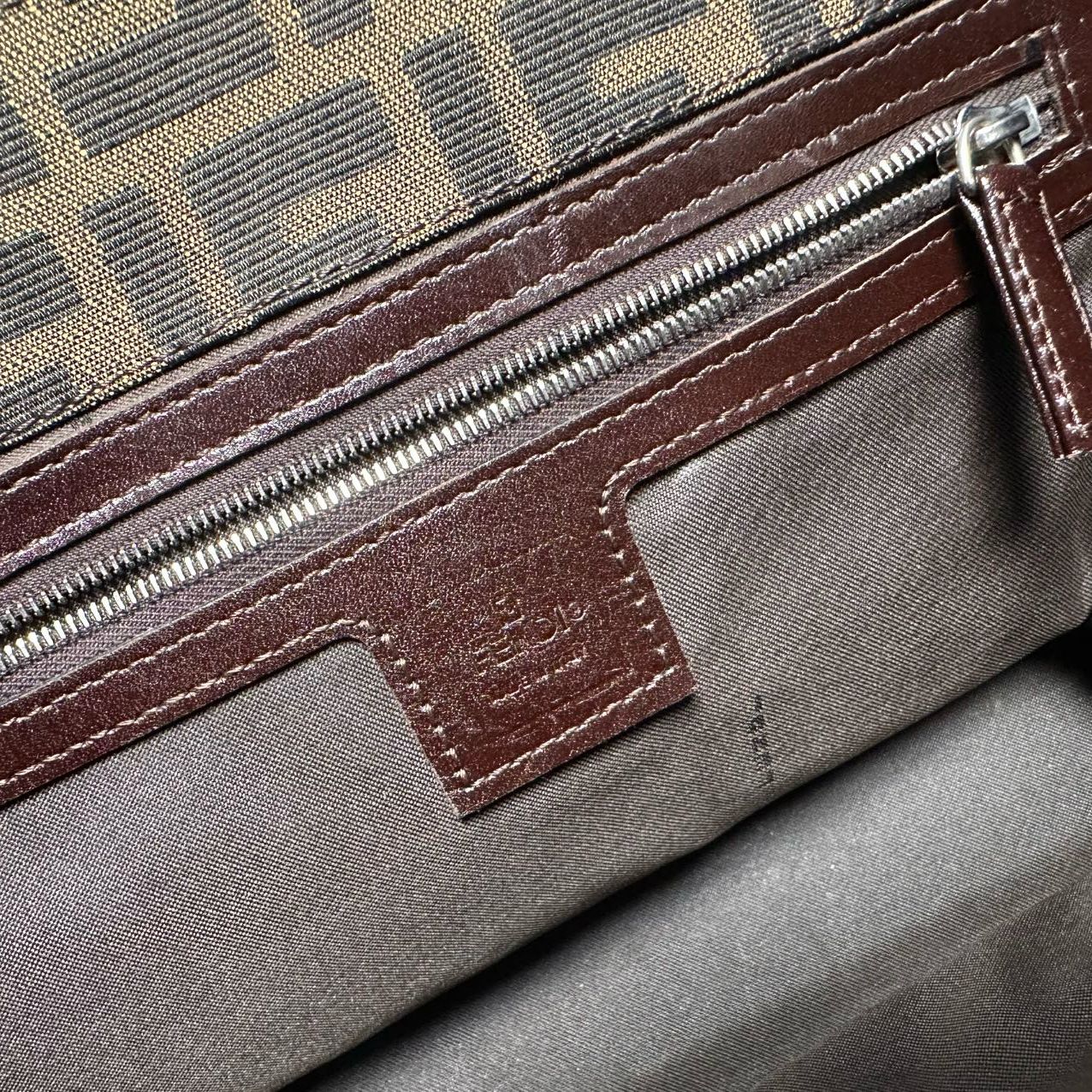 Fendi Vintage Zucca Double Top Handle Bag