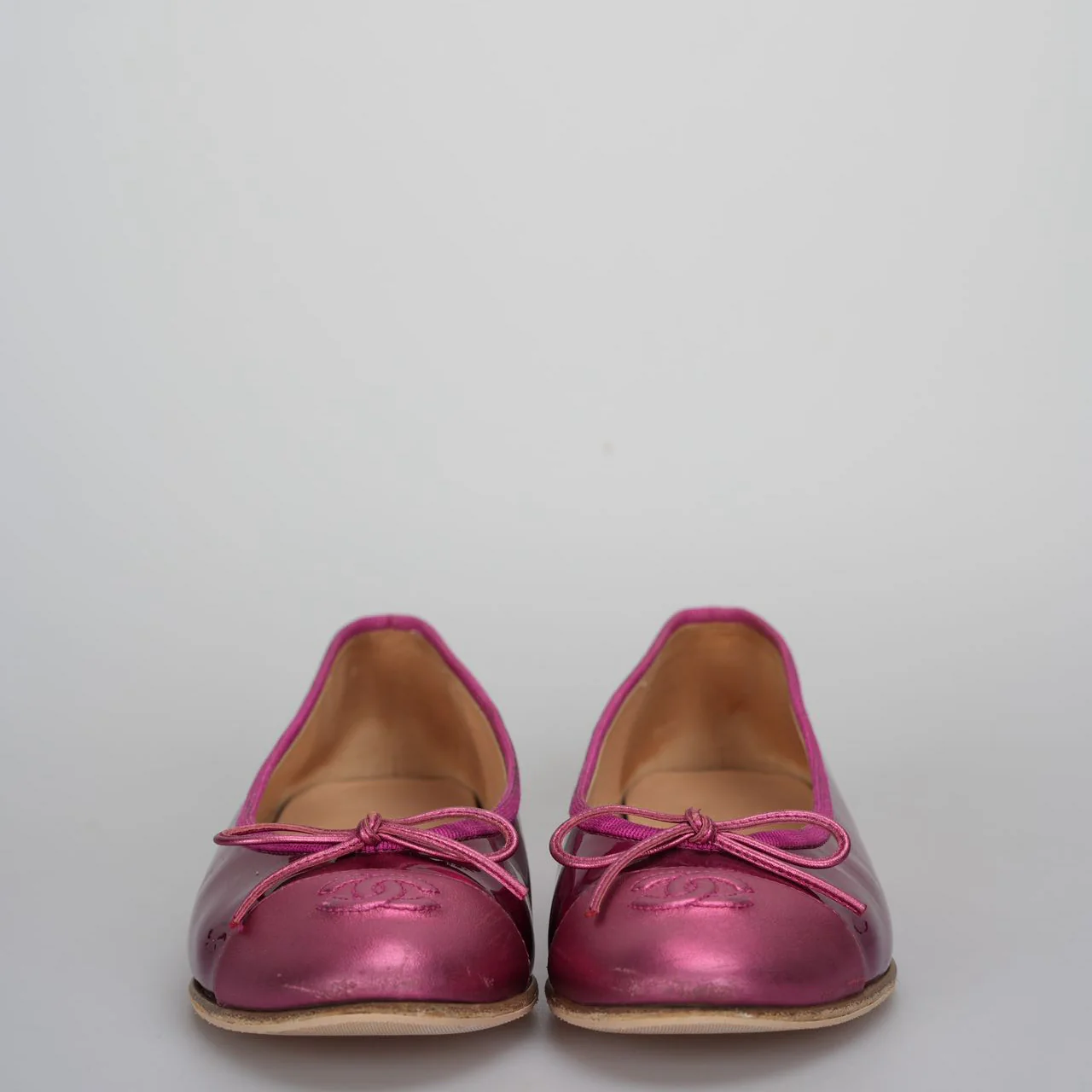 used-Chanel ballet flats 37.5 in hot pink-MILOURA