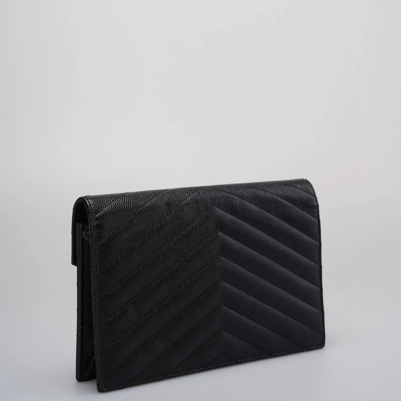 used-Saint Laurent Monogram Small Wallet on Chain Bag In Black with Gold Hardware-MILOURA